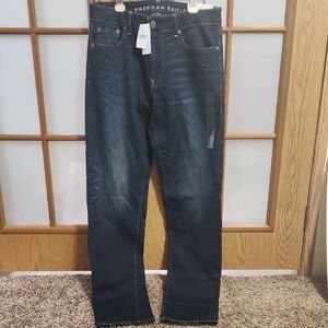 American Eagle Next Level Flex Jeans - Dark Blue Slim Straight Mens 32×36